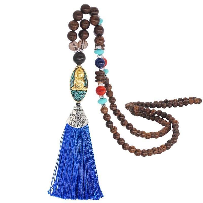 collier tibétain en agathe