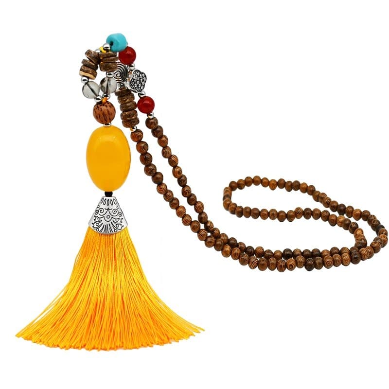 collier tibétain en agathe