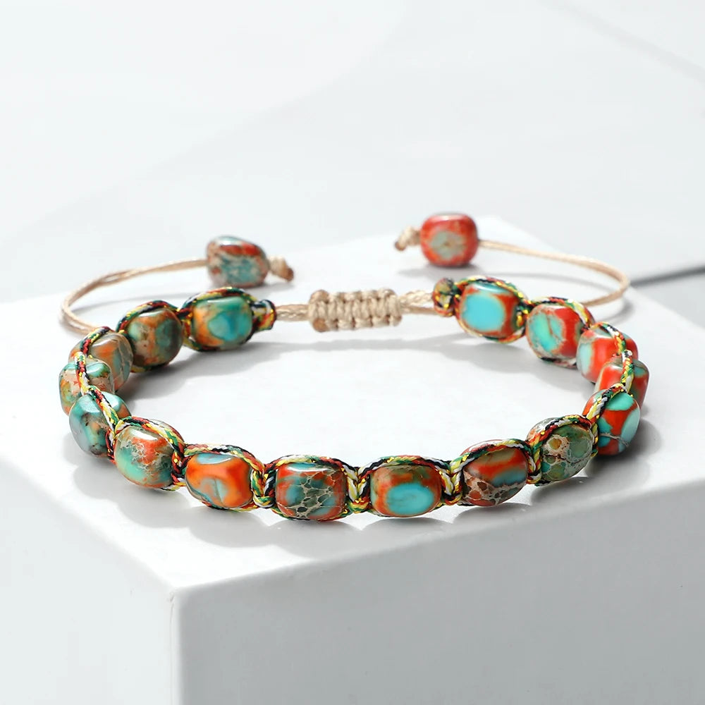 Bracelet tibétain bouddhiste – Shamballa perles minérales