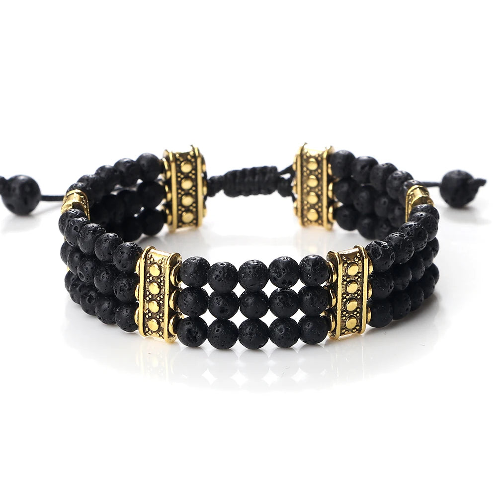 Bracelet tibétain bouddhiste en pierres naturelles – énergie des chakras
