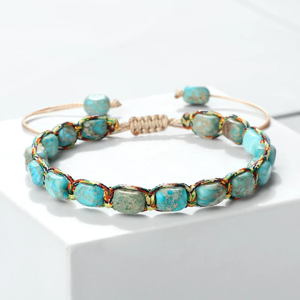 Bracelet tibétain bouddhiste – Shamballa perles minérales