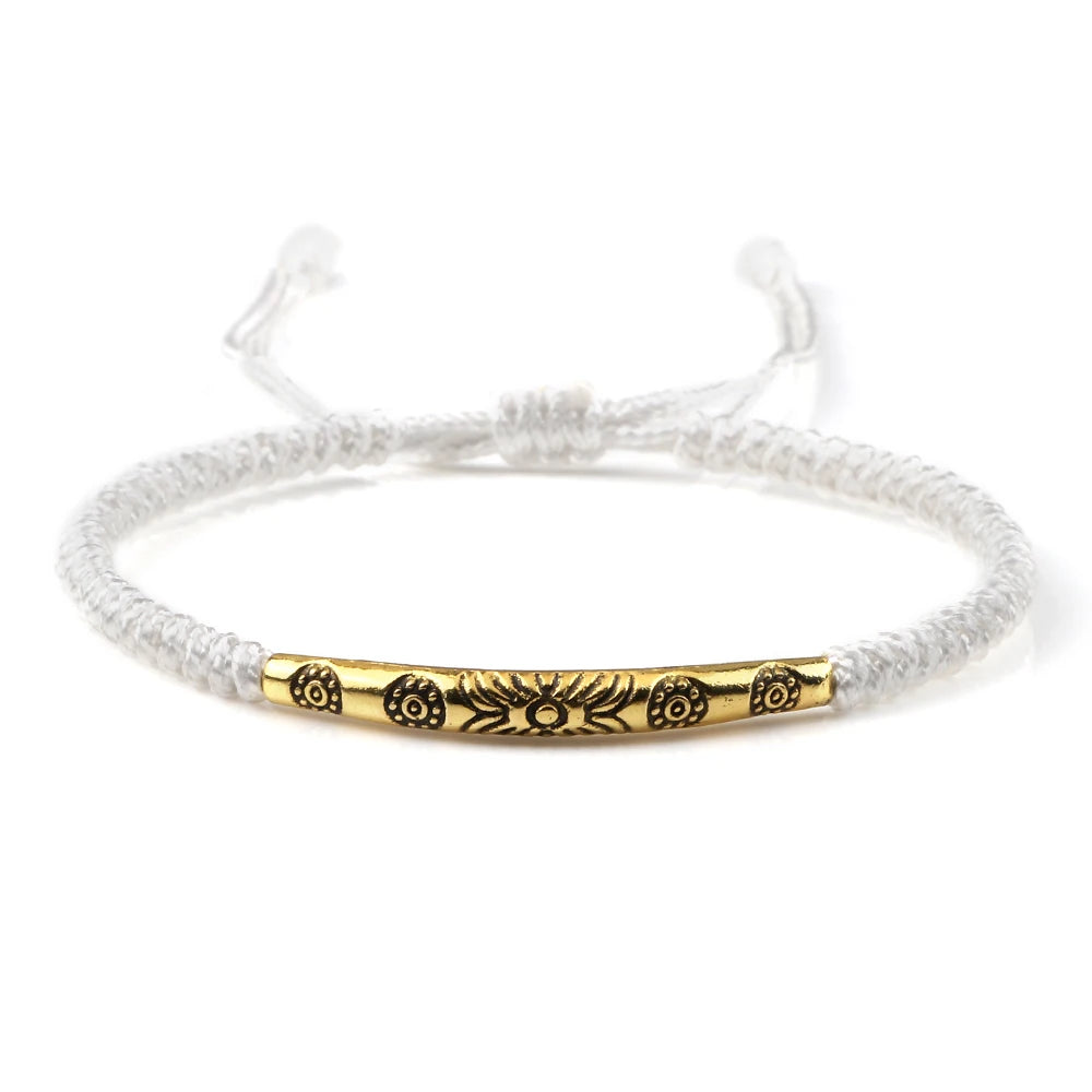 Bracelet Tibétain Bouddhiste – Corde Porte-Bonheur Tressée