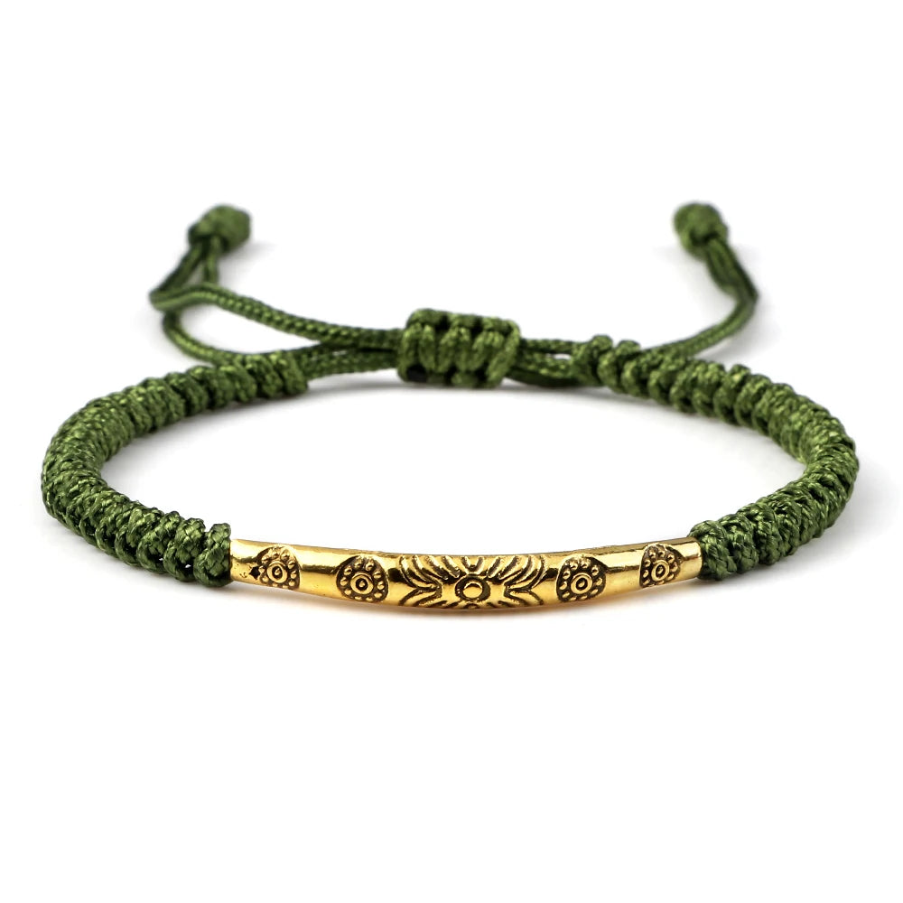 Bracelet Tibétain Bouddhiste – Corde Porte-Bonheur Tressée
