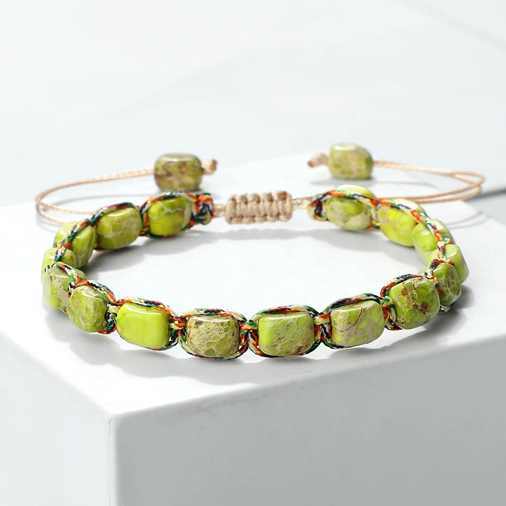 Bracelet tibétain bouddhiste – Shamballa perles minérales