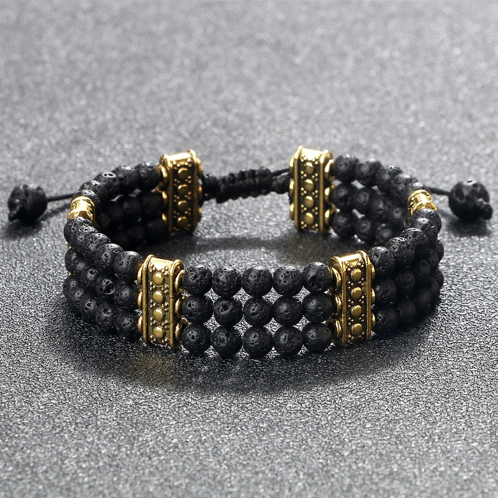 Bracelet tibétain bouddhiste en pierres naturelles – énergie des chakras