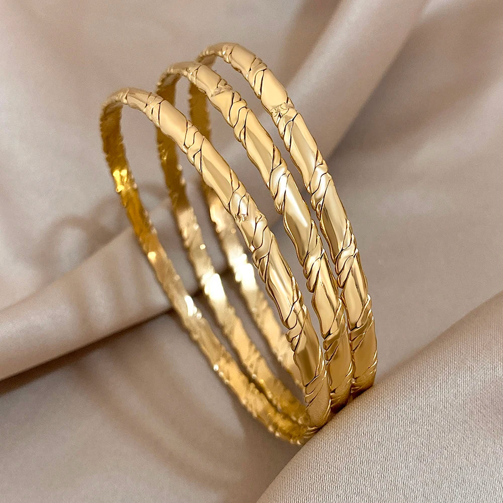 Bracelets Joncs Tibétains – Doré ou Argent Bouddhiste