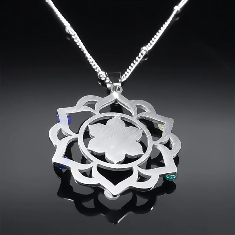 Collier 7 Chakras Fleur de Vie – Énergie et Sérénité