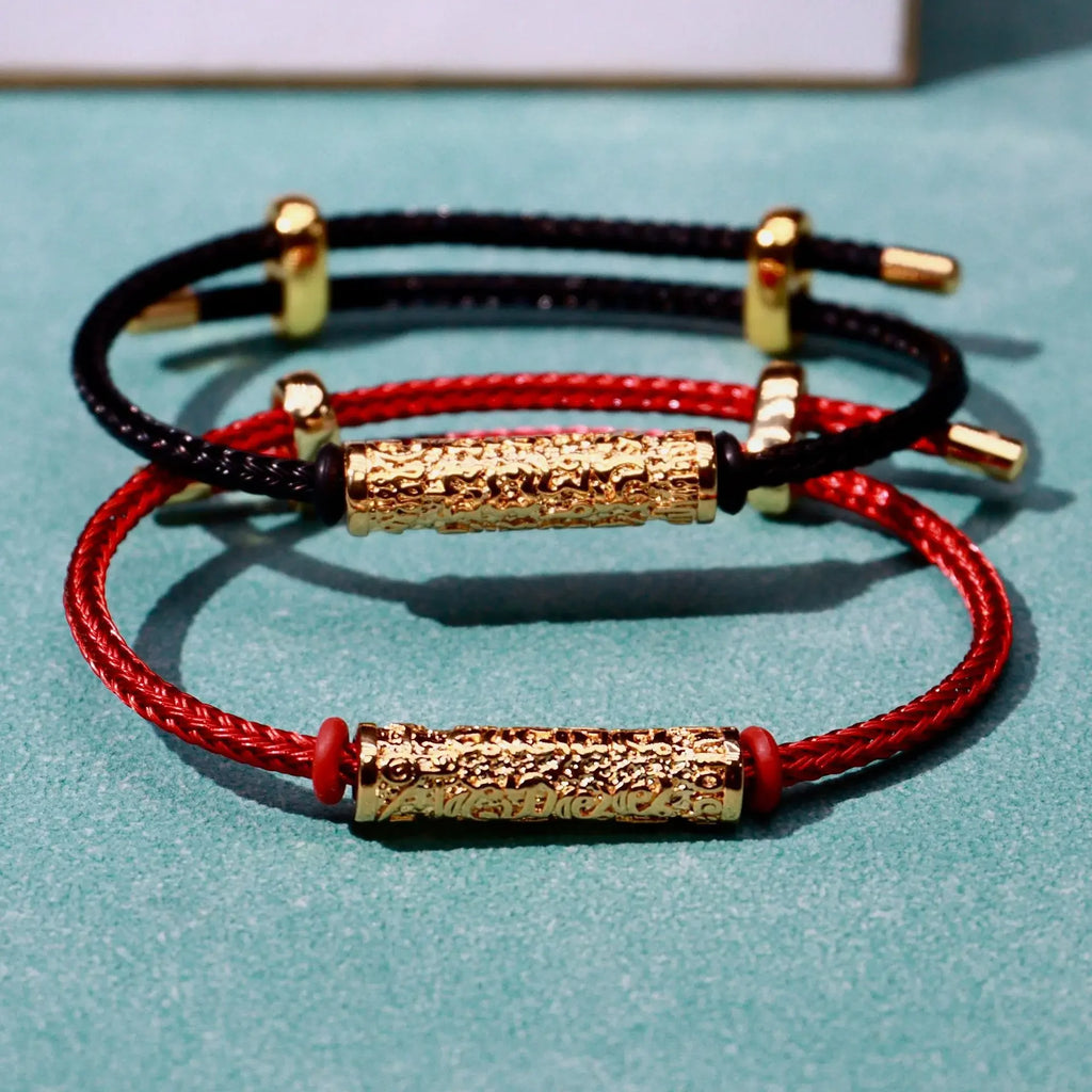 Bracelet Tibétain Bouddhiste – Corde Amulette de Protection