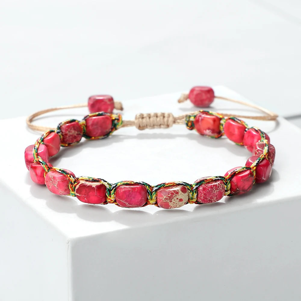 Bracelet tibétain bouddhiste – Shamballa perles minérales