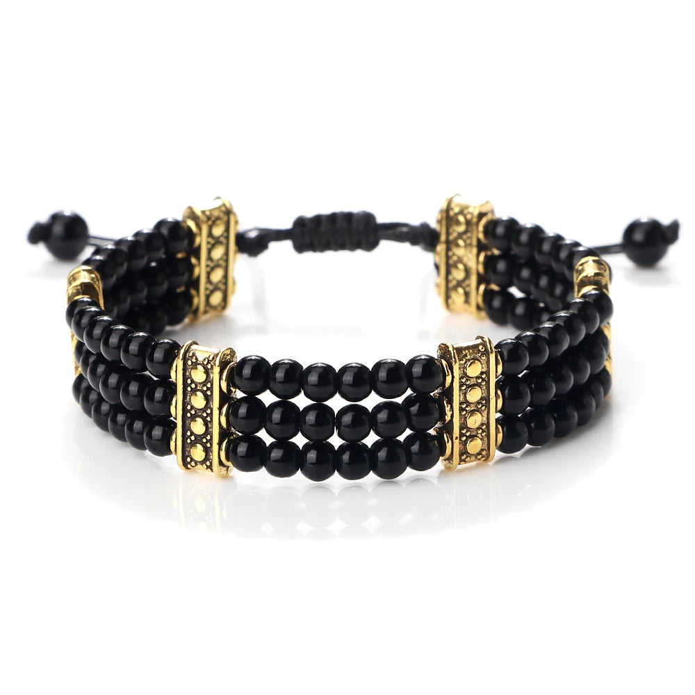 Bracelet tibétain bouddhiste en pierres naturelles – énergie des chakras
