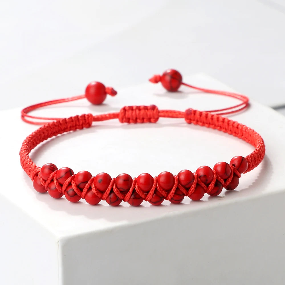 Bracelet Shamballa Tibétain – Pierre Naturelle Tressée