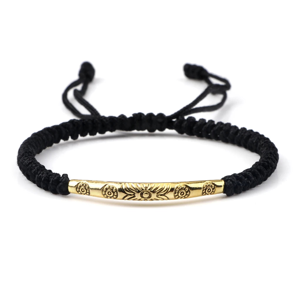 Bracelet Tibétain Bouddhiste – Corde Porte-Bonheur Tressée