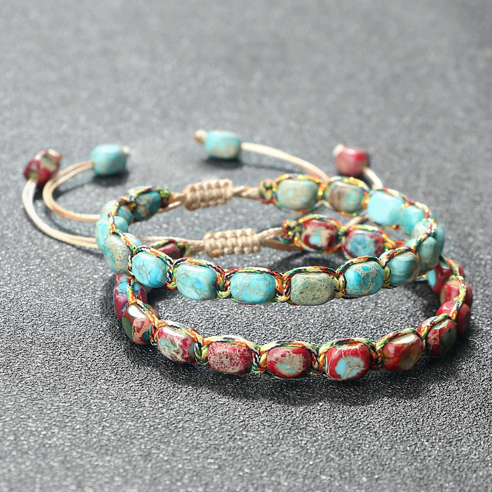Bracelet tibétain bouddhiste – Shamballa perles minérales