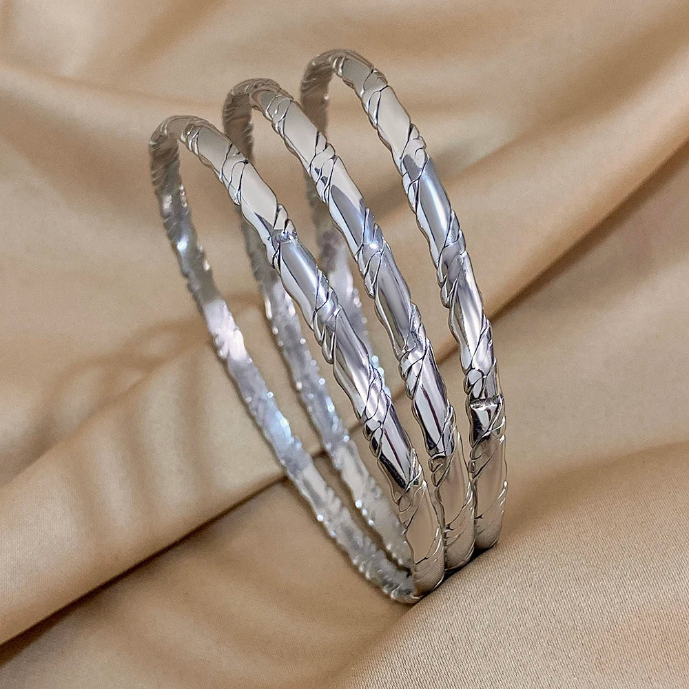 Bracelets Joncs Tibétains – Doré ou Argent Bouddhiste