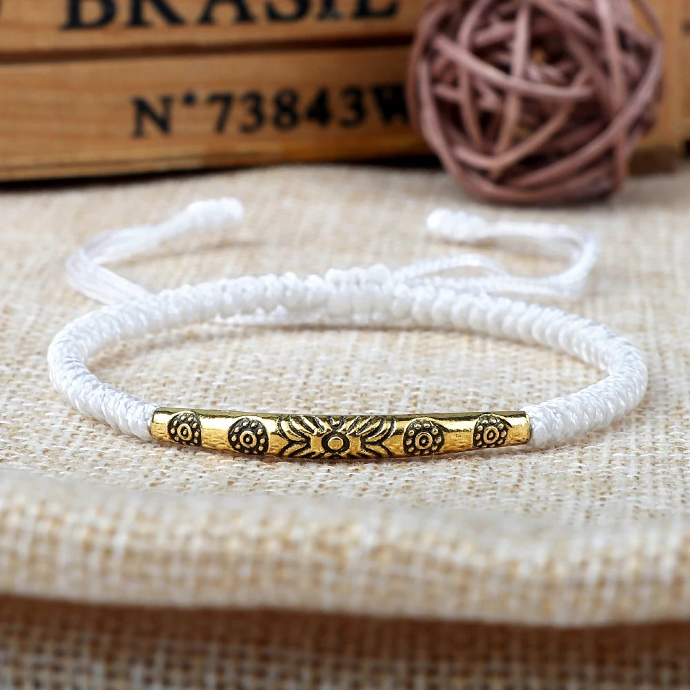 Bracelet Tibétain Bouddhiste – Corde Porte-Bonheur Tressée