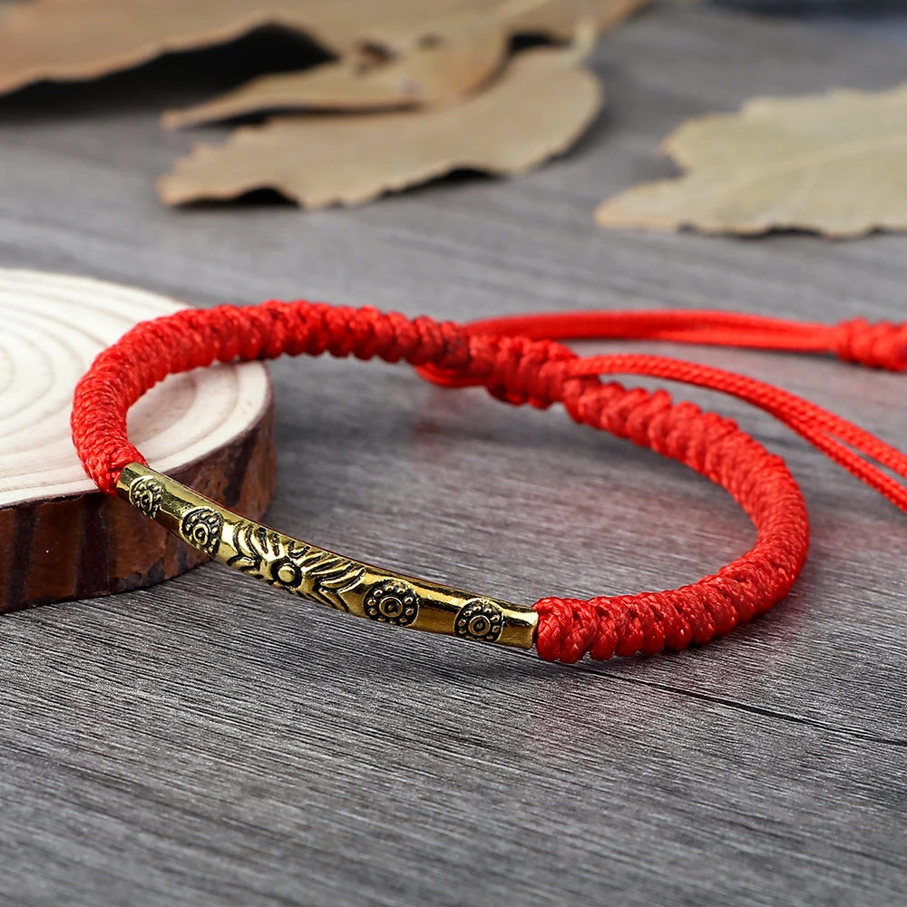Bracelet Tibétain Bouddhiste – Corde Porte-Bonheur Tressée