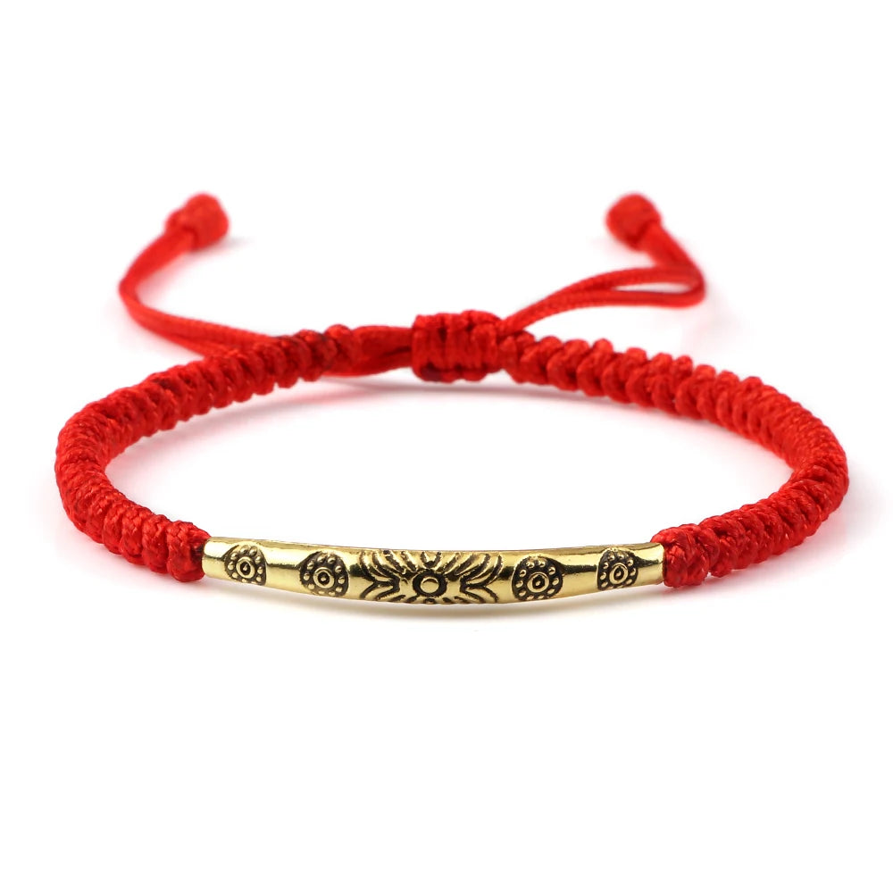 Bracelet Tibétain Bouddhiste – Corde Porte-Bonheur Tressée