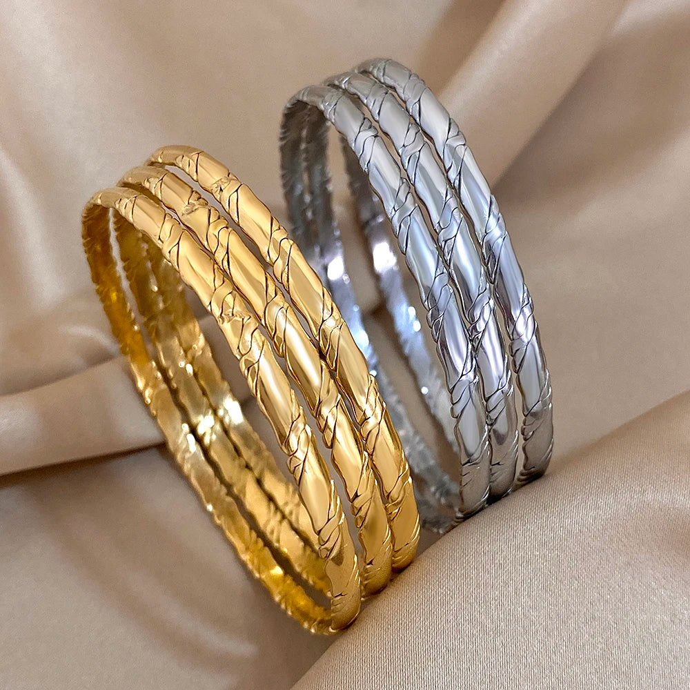 Bracelets Joncs Tibétains – Doré ou Argent Bouddhiste