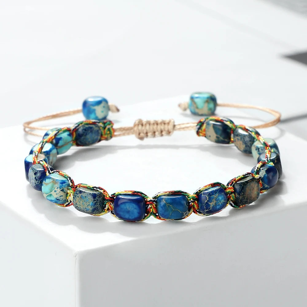 Bracelet tibétain bouddhiste – Shamballa perles minérales