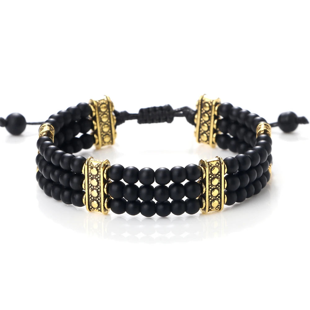 Bracelet tibétain bouddhiste en pierres naturelles – énergie des chakras