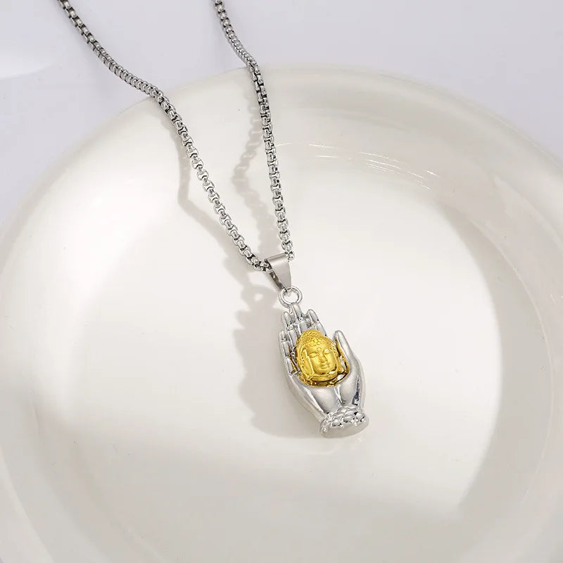 Pendentif Bouddha dans la paume – Amulette tibétaine protectrice