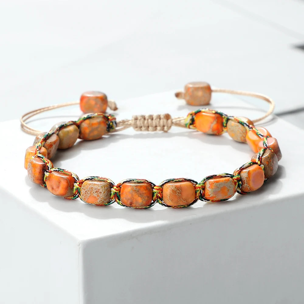 Bracelet tibétain bouddhiste – Shamballa perles minérales