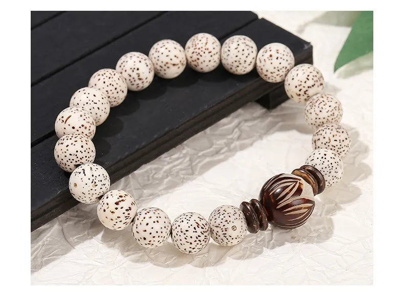 Bracelet tibétain bouddhiste Bodhi – Graine sacrée du lotus