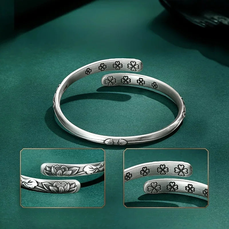 Bracelet tibétain bouddhiste – Jonc Lotus Mantra