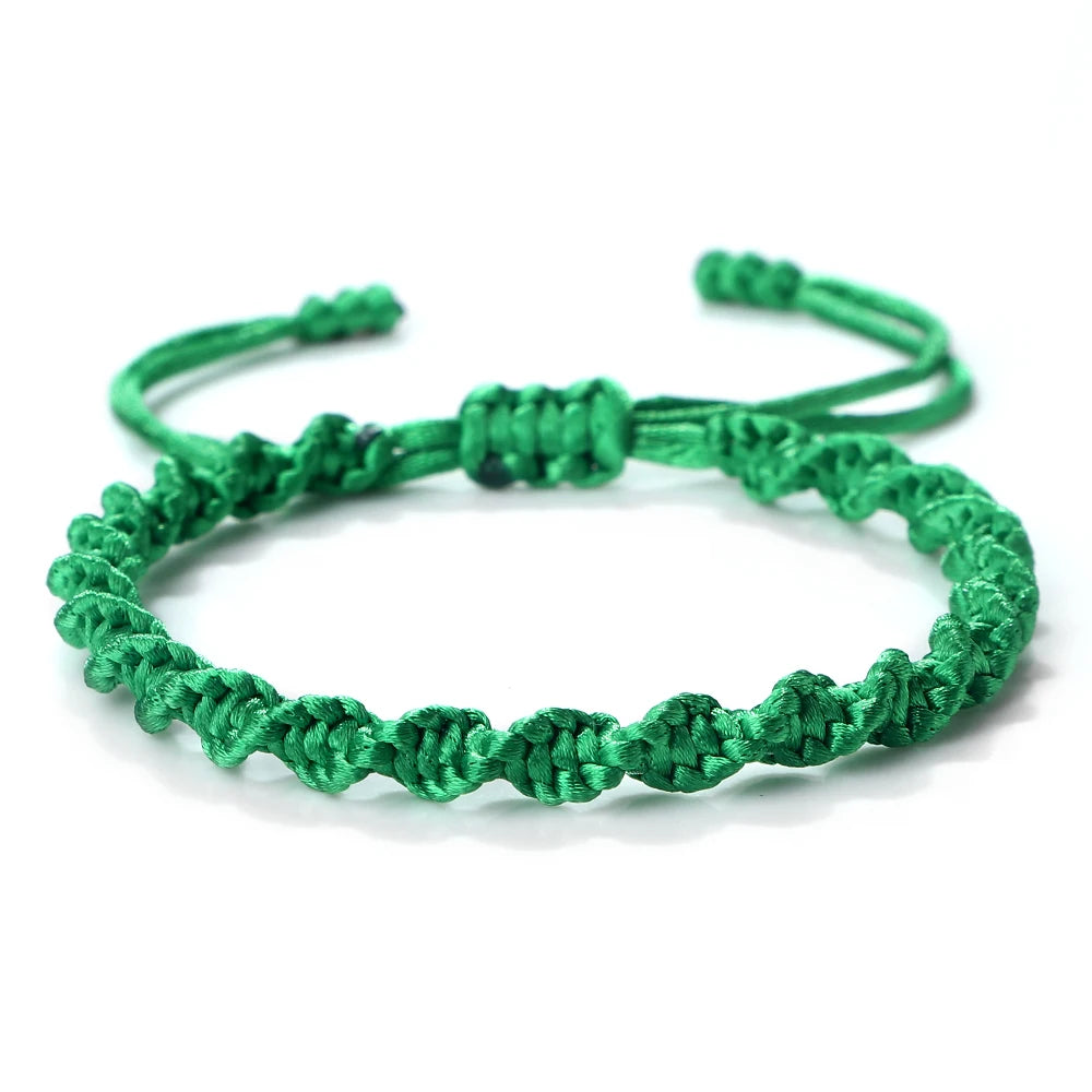 Bracelet Tibétain Bouddhiste – Nœud Porte-Bonheur Tressé