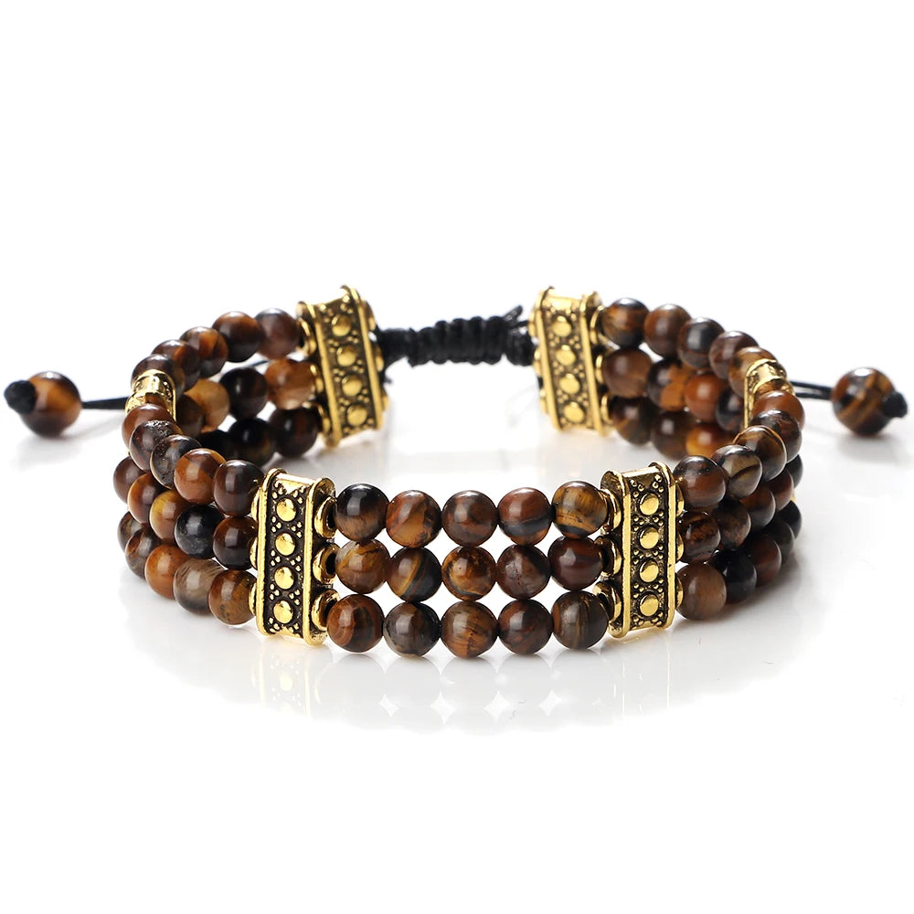 Bracelet tibétain bouddhiste en pierres naturelles – énergie des chakras
