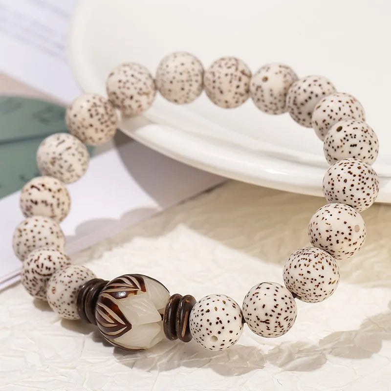 Bracelet tibétain bouddhiste Bodhi – Graine sacrée du lotus