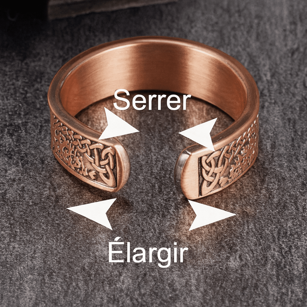 Bague en Cuivre Arbre de Vie – Énergie Magnétique Esprit Tibet 