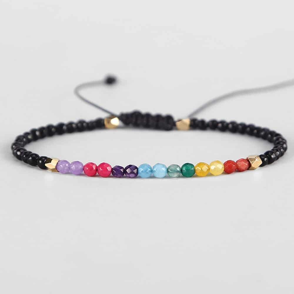 Bracelet 7 chakras et 12 constellations Esprit Tibet 