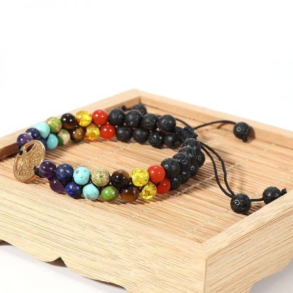 Bracelet 7 chakras guérison Esprit Tibet 