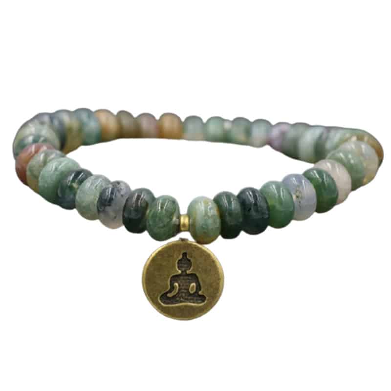 Bracelet 7 chakras pendentif Bouddha Esprit Tibet 