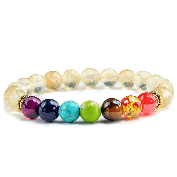 Bracelet chakra pierre plexus solaire Esprit Tibet 