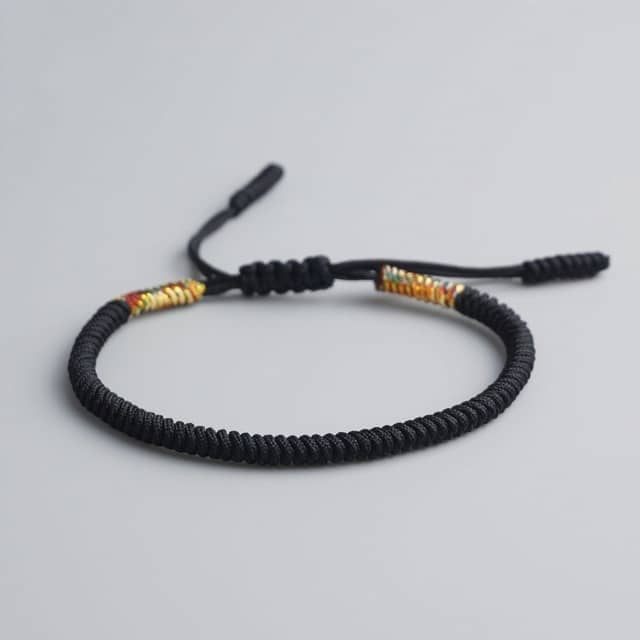 Bracelet de la chance Esprit Tibet Noir 