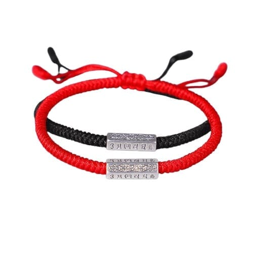 Bracelet Mantra Om Mani Padme Hum – Cordon Tressé Spirituel Esprit Tibet 
