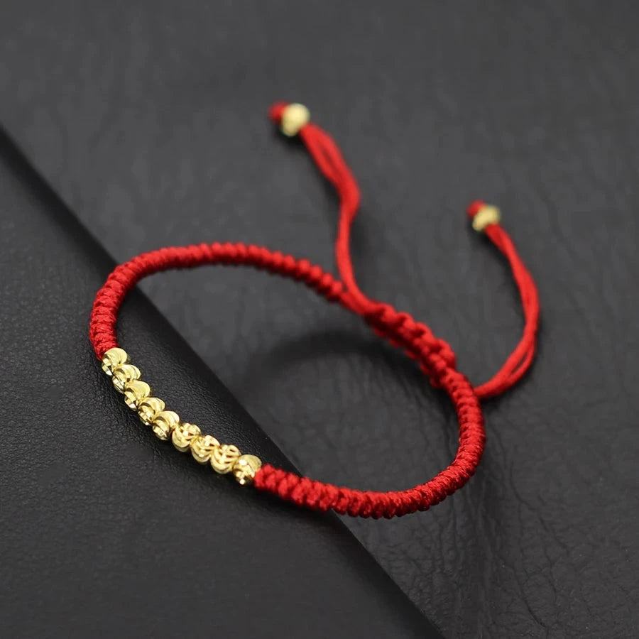 Bracelet porte bonheur tibétain Esprit Tibet Rouge 