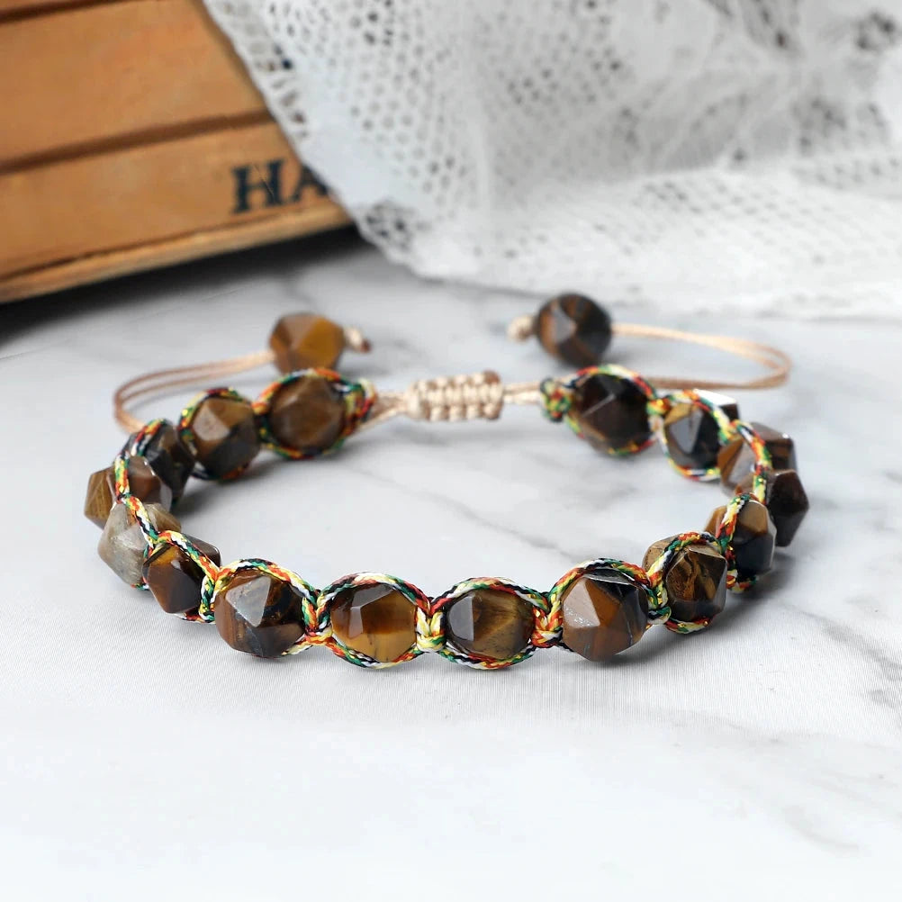 Bracelet Shamballa Tibétain – Énergie Bouddhiste 8 mm Esprit Tibet 