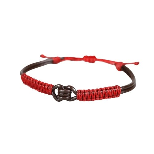Bracelet tibétain anti-stress rouge Esprit Tibet 