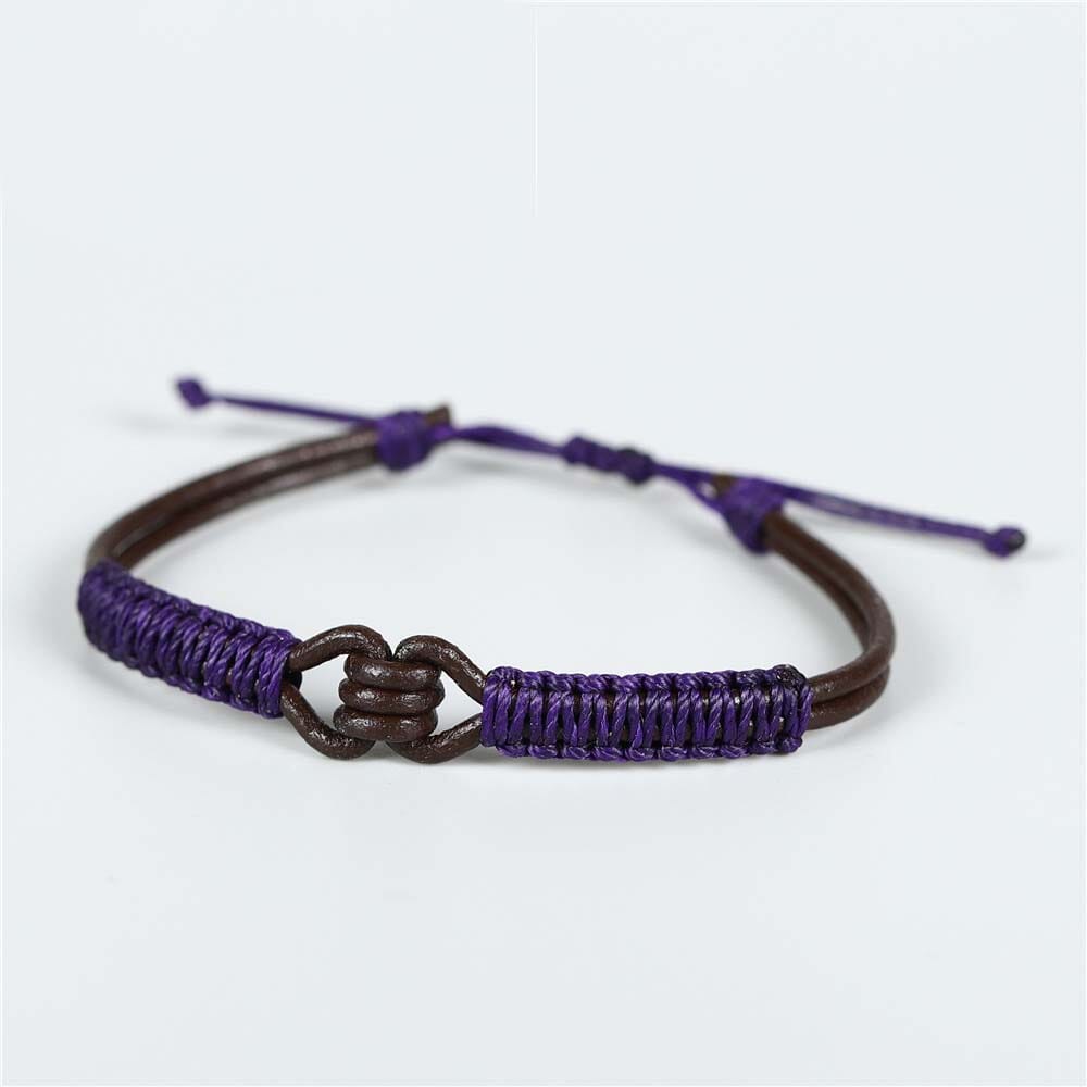 Bracelet tibétain anti-stress violet Esprit Tibet 