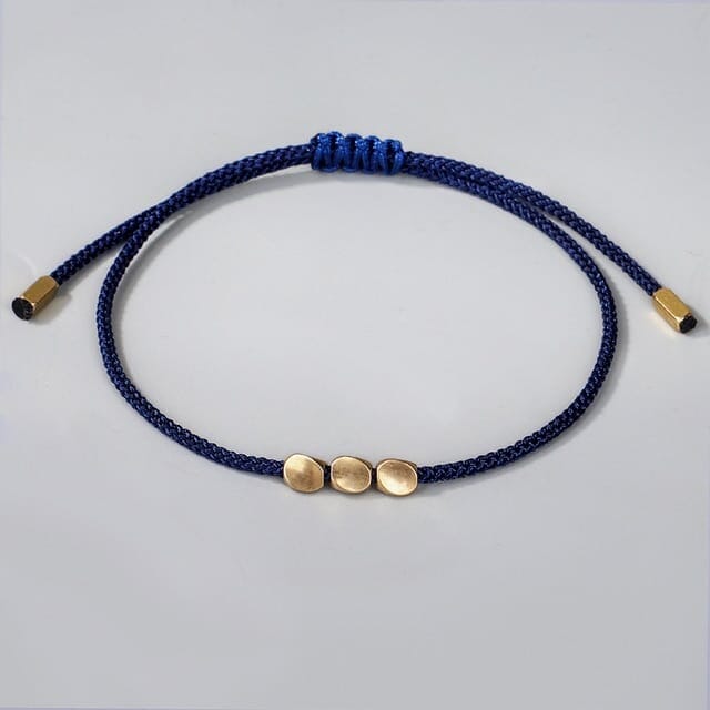 Bracelet tibétain cuivre Esprit Tibet Bleu 