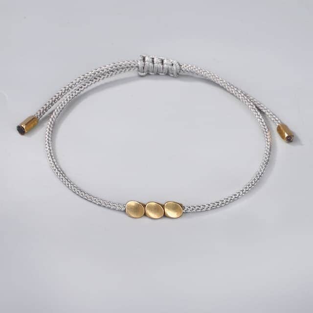 Bracelet tibétain cuivre Esprit Tibet Gris 