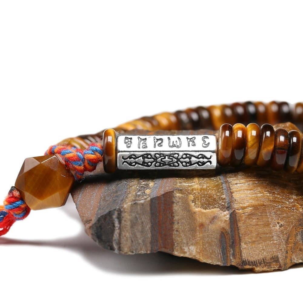 Bracelet Tibétain œil de tigre Esprit Tibet 