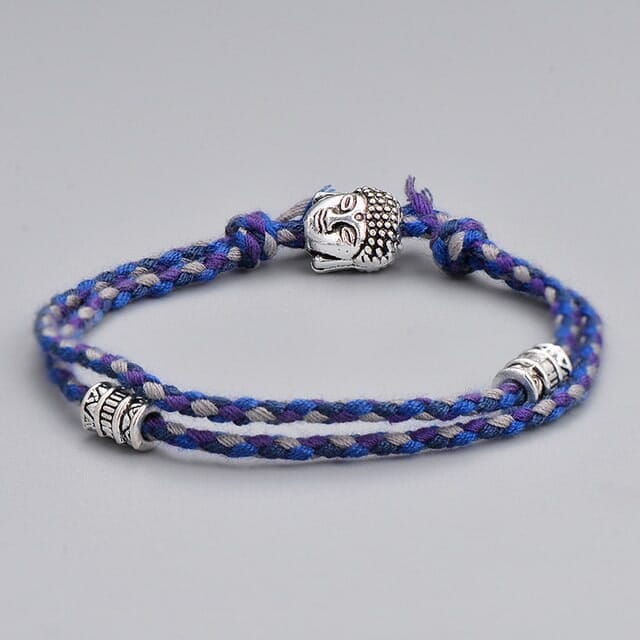 Bracelet Tibétain - Tête de Bouddha Esprit Tibet Violet 