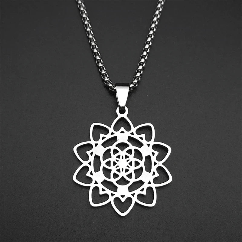 Collier 7 Chakras Fleur de Vie – Énergie et Harmonie Esprit Tibet 