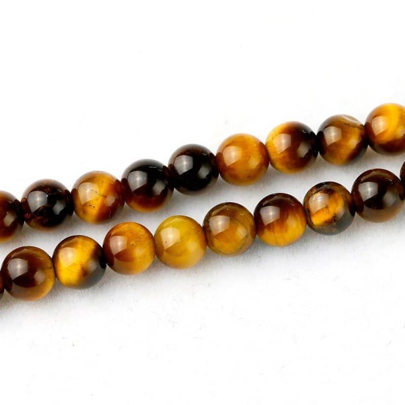 Collier Mala en œil de tigre Esprit Tibet 
