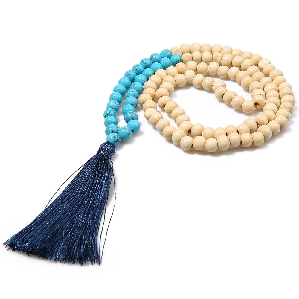 collier perle tibetain