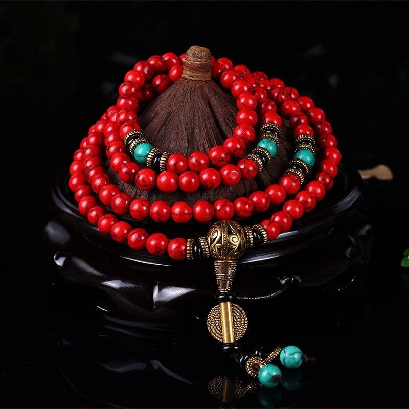 collier porte bonheur tibetain